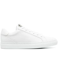 Brunello Cucinelli - Leather Sneakers With Precious Details - Lyst