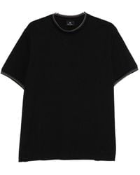 Paul Smith - T-Shirt With Striped Crew Neck - Lyst