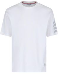 Thom Browne - "4-bar" Detail T-shirt - Lyst
