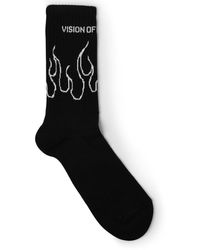 Vision Of Super Black And White Cotton Socks