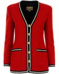 Gucci - Wool Jacket With Braided Ribbon Trim - Lyst