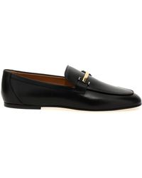 Tod's - Calfskin Loafers With Metallic Band - Lyst
