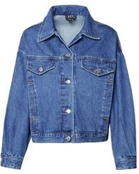 A.P.C. - Blue Cotton Jacket - Lyst