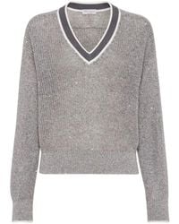 Brunello Cucinelli - V-necked Sweater - Lyst