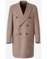 Canali - Long Wool Coat - Lyst