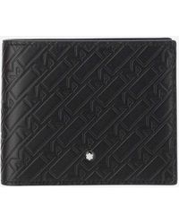 Montblanc Leather Zip Around Wallet in Black for Men | Lyst