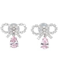 Self-Portrait - Micro Bow Droplet Earrings - Lyst