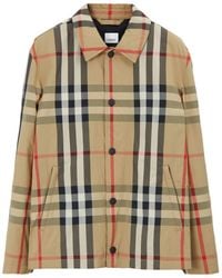 Burberry - Check-pattern Shirt Jacket - Lyst