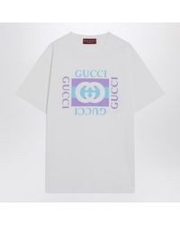 Gucci - T-Shirt With Logo Print - Lyst