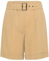 Woolrich Beige Linen Blend Shorts - Natural