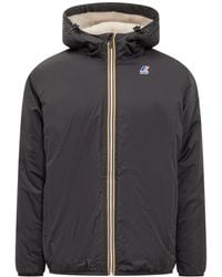 K-Way - Jacket With Hood And Teddy Interior - Lyst
