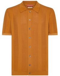 Daniele Fiesoli - Short-Sleeved Cotton Polo With Buttons - Lyst