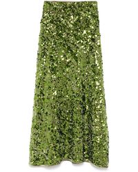 Ganni - Velvet Sequined Skirt - Lyst