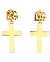 Dolce & Gabbana - Cross Logo Earrings - Lyst