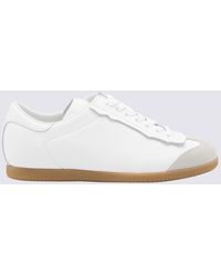 Maison Margiela - White Leather And Suede Trainers - Lyst