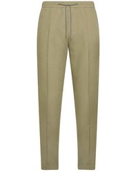 Paul Smith - Linen Pants With Pressed Crease And Drawstring Waist - Lyst