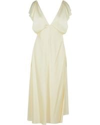Jil Sander - Ivory Viscose Blend Dress - Lyst