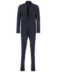 Lardini - Single Breasted Suit With Classic Lapels - Lyst
