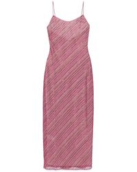 Oséree - Shiny Stripes Long Dress - Lyst