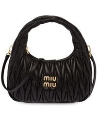 Miu Miu - Women Matelasse Mini Hobo Bag - Lyst