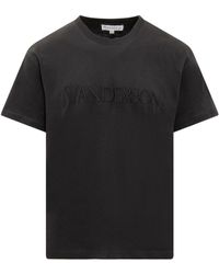 JW Anderson - T-shirt With Embroidered Logo - Lyst