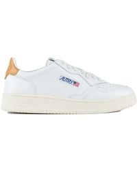 Autry - And Honey-Colored Leather Medalist Low Sneakers - Lyst