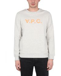 A.P.C. - Sweatshirt With V.p.c Logo - Lyst