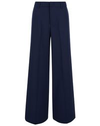 PT Torino - Blue Wide Leg Pants In Polyester Woman - Lyst