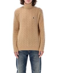 Polo Ralph Lauren - Cable Knit High-Neck Sweater - Lyst