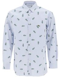 Comme des Garçons - X Lacoste Oxford Shirt With Crocodile Motif - Lyst