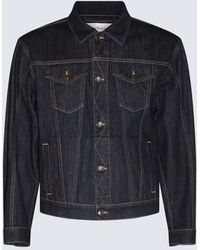 Alexander McQueen - Dark Blue Cotton Denim Jacket - Lyst