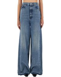 Stella McCartney - Wide-Leg Jeans With Contrasting Panels - Lyst