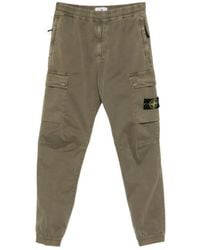Stone Island - Logo Cotton Cargo Trousers - Lyst