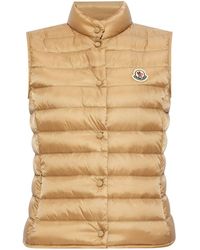 Moncler - Liane Mock Neck Logo Patch Down Gilet - Lyst