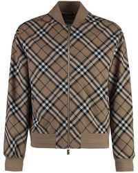 Burberry - Wool Bomber-Style Jacket - Lyst