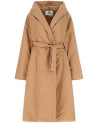 Alaïa - Belted Hooded Coat - Lyst
