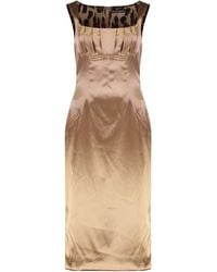Dolce & Gabbana - "Stretch Satin Long Dress" - Lyst