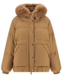 Yves Salomon - Fur Insert Down Jacket - Lyst