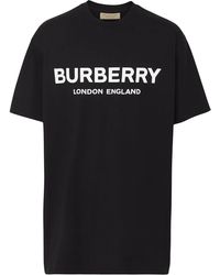 Burberry Logo Print T-shirt in White for Men - Save 16% | Lyst