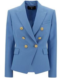Balmain - Fitted Double-Breasted Jacket - Lyst