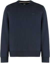 BOSS - Cotton Sweatshirt With Logo - Lyst
