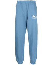 Sporty & Rich Sports Pants With Logo Print - Blue