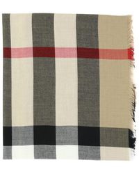 Burberry - Check Cashmere Silk Scarf - Lyst