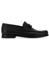 Ferragamo - Gancini Crown Bit Leather Loafers - Lyst