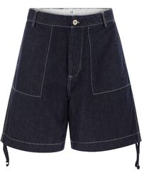 C.P. Company - Cotton Denim Shorts - Lyst