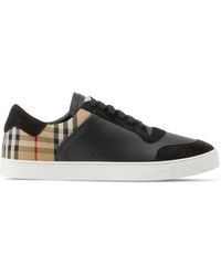 Burberry - Stevie Suede Leather Sneakers - Lyst