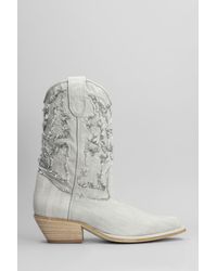 Vic Matié - Denim 305 Texan Ankle Boots - Lyst