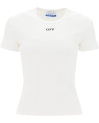 Off-White c/o Virgil Abloh - Off- Off Stamp Stretch-Cotton T-Shirt - Lyst