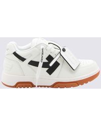 Off-White c/o Virgil Abloh - White And Black Leather Out Of Office Sneakers - Lyst
