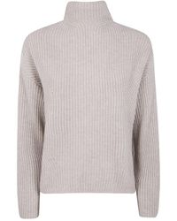 Kujten - "demi" Turtleneck Sweater With Back Slit Clothing - Lyst
